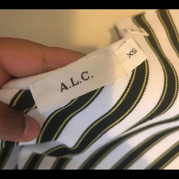 A.LC. Striped top with split back detail #7 - Picture 3 of 4